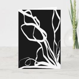 Bouquet Noir: Abstrakt Black & White Kort