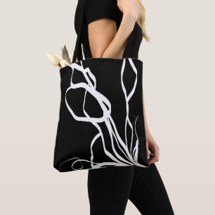 Bouquet Noir: Abstrakt Black & White Tygkasse