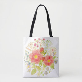 Bouquet of Flowers Tote Bag Tygkasse