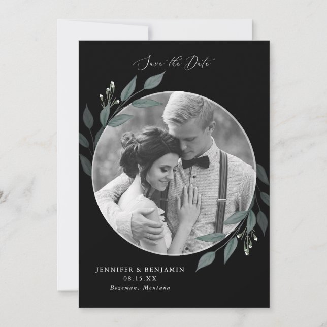 Bouquet of Greenery Spara Datumet (Framsida)