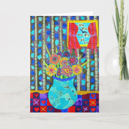 Bouquet of Happity Greeting Card Helgkort