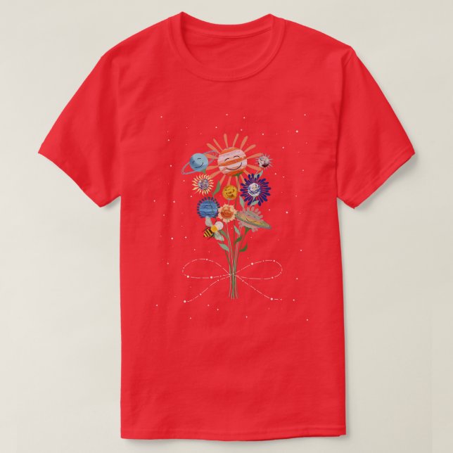 Bouquet of Planets T Shirt (Design framsida)