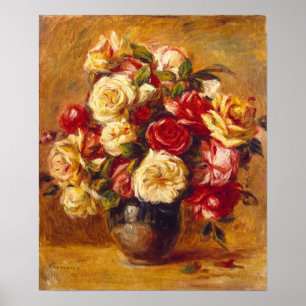 Bouquet of ro, Auguste Renoir Poster