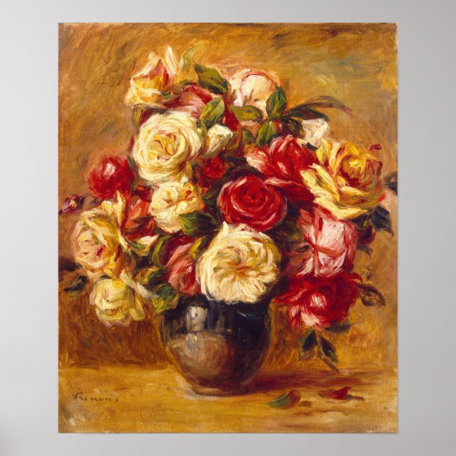 Bouquet of ro, Auguste Renoir Poster (Framsidan)