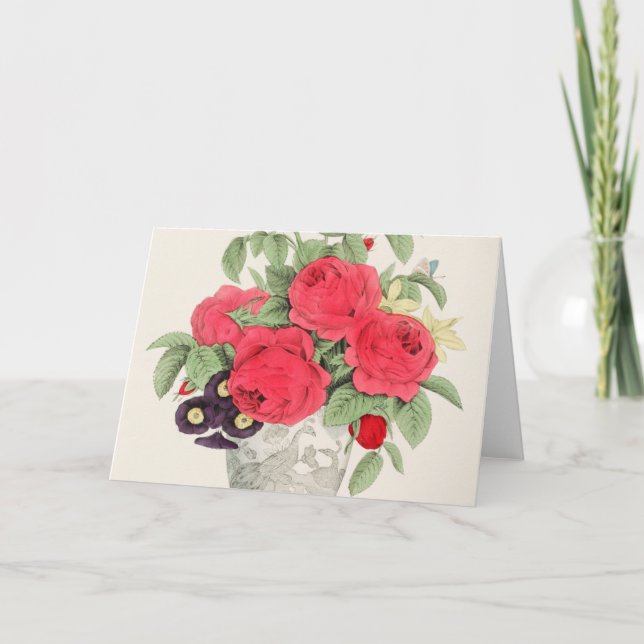 Bouquet of Ro Blank Kort (Framsida)
