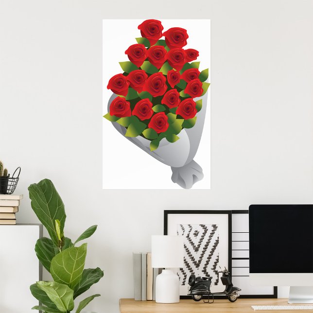 Bouquet of Röd ros Poster (Skapare uppladdad)