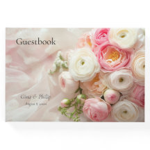 Bouquet of rosa and white ranunculus closeup