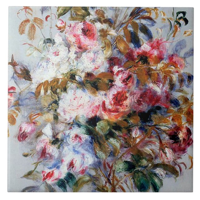 Bouquet of Rosor, Renoir Kakelplatta (Framsidan)