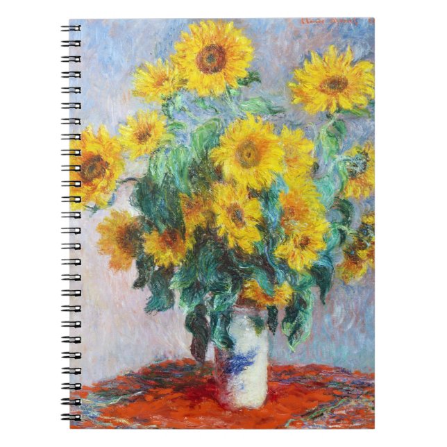 Bouquet of Sunblommor, 1880 Claude Monet Anteckningsbok (Framsidan)