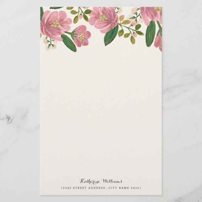  Bouquet Personlig Stationery Brevpapper (Framsida)