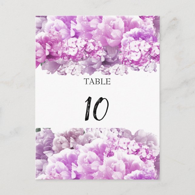 Bouquet-platskort för monokrom Rosa Bord Vykort (Framsida)