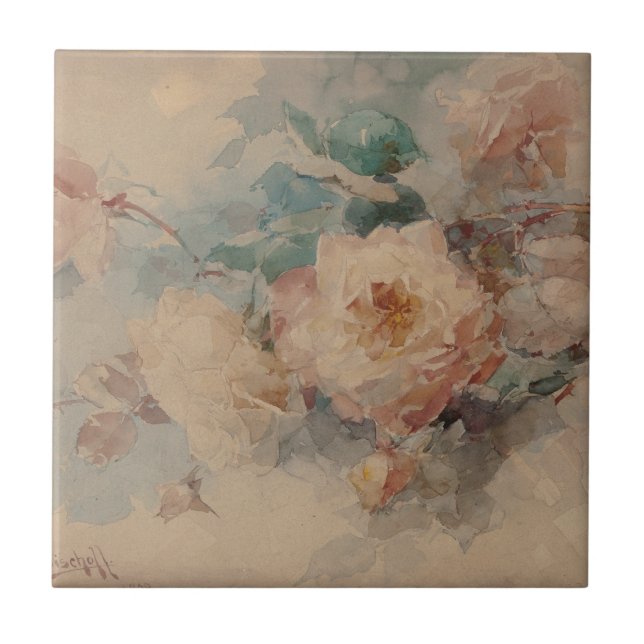 Bouquet-Ro - Franz Bischoff Kakelplatta (Framsidan)