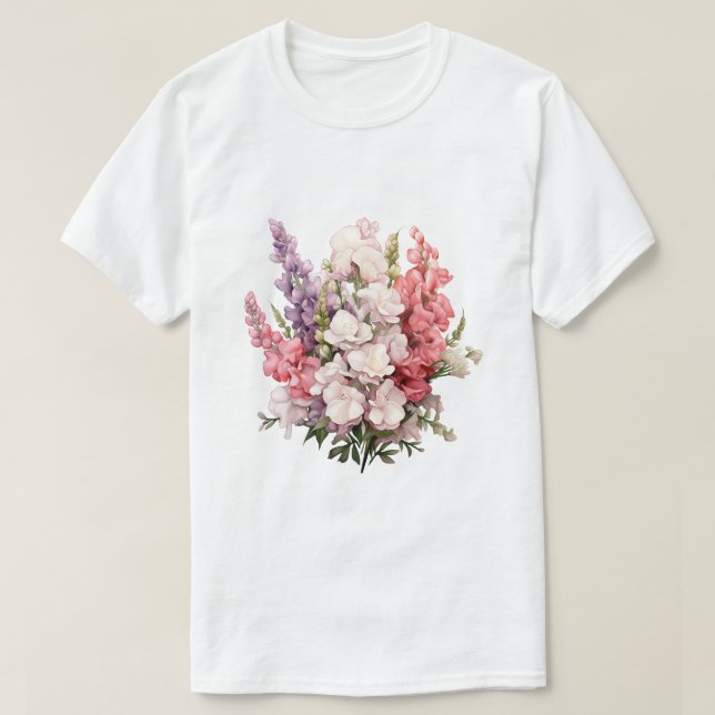 Bouquet rosa koncept konstnärlig design t shirt (Design framsida)