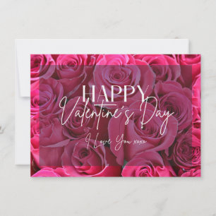 Bouquet Rosa ros Glad Alla hjärtans dagskort Inbjudningar