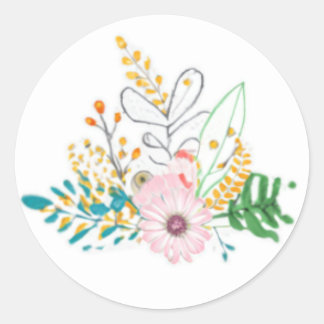 Bouquet Sticker Runt Klistermärke