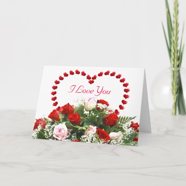 Bouquet Valentine Card Helgkort (Framsida)
