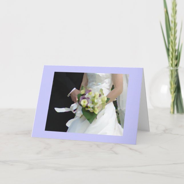 bouquet vattenfärg tack kort (Framsida)