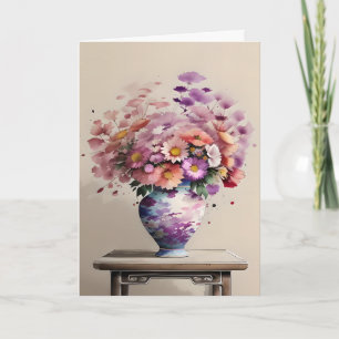 Bouquet vid Bord Mors dag Helgkort