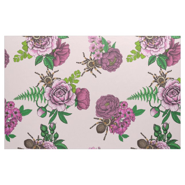 Bouquets och tarantula tyg (Fat Quarter)