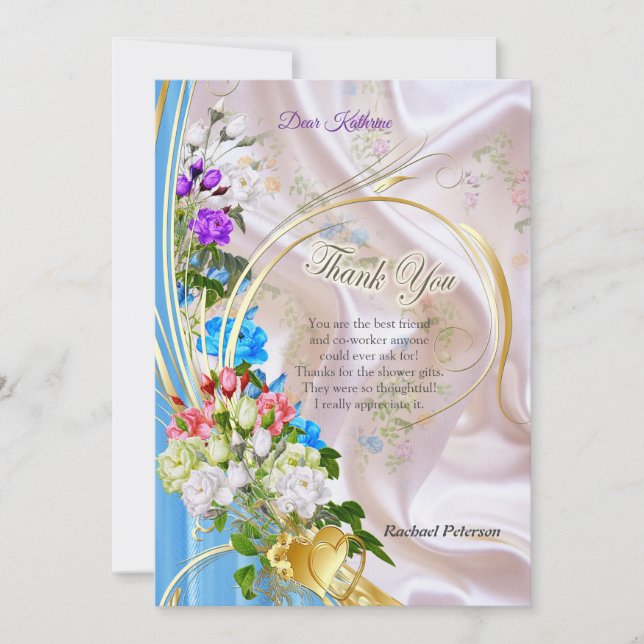 Bouquets of Multi-färg Ro på Silke struktur (Framsida)