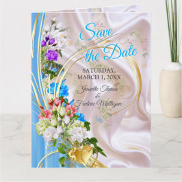 Bouquets of Multi-färg Ro på Silke struktur Kort