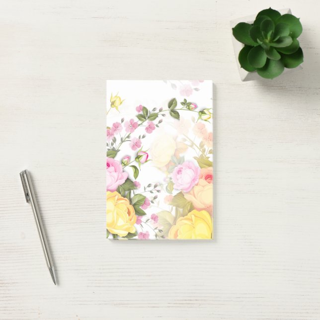 Bouquets of Ro 4 Post-it Block (Kontor)