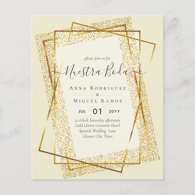 Bouraones de Boda, Spaniens budget Bröllop GULD (Framsida)