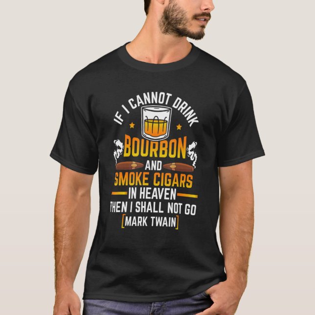 Bourbon And Cigars T Shirt (Framsida)