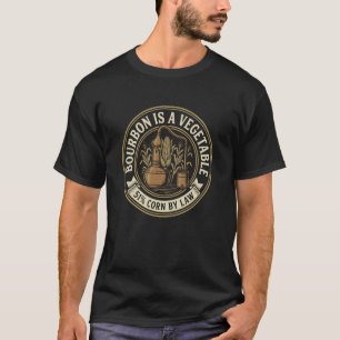Bourbon är en grönsak rolig whisky drickare destil t shirt
