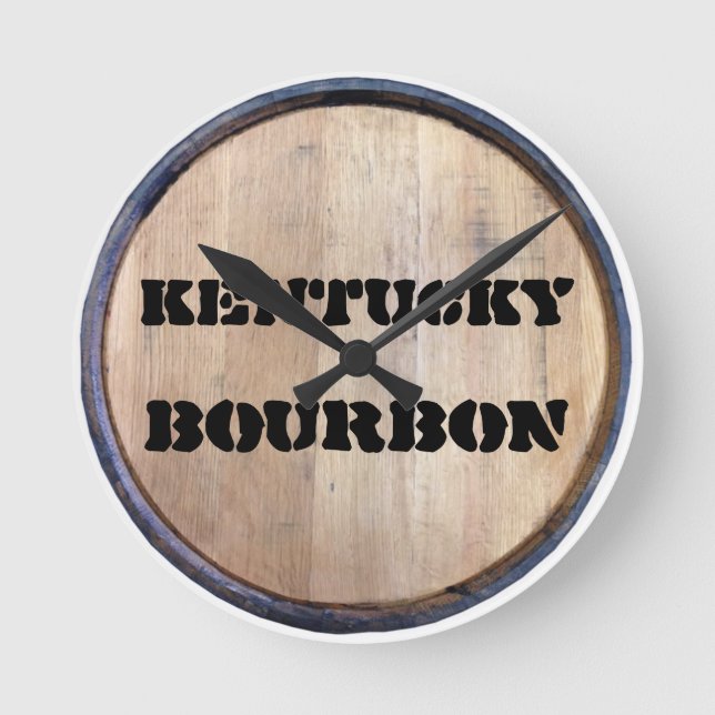 BOURBON BARREL LID (FAUX) KENTUCKY CLOCK RUND KLOCKA (Framsida)