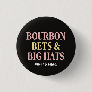 Bourbon Bets & Big Hats Retro Social Club Häst Knapp