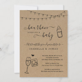 Bourbon Bubbles and Baby Shower-inbjudan Inbjudningar