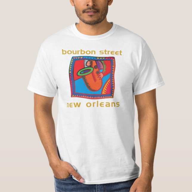 Bourbon gata New Orleans Tee Shirt (Framsida)