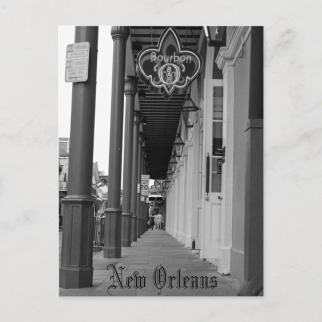 Bourbon gata vykort (Framsida)