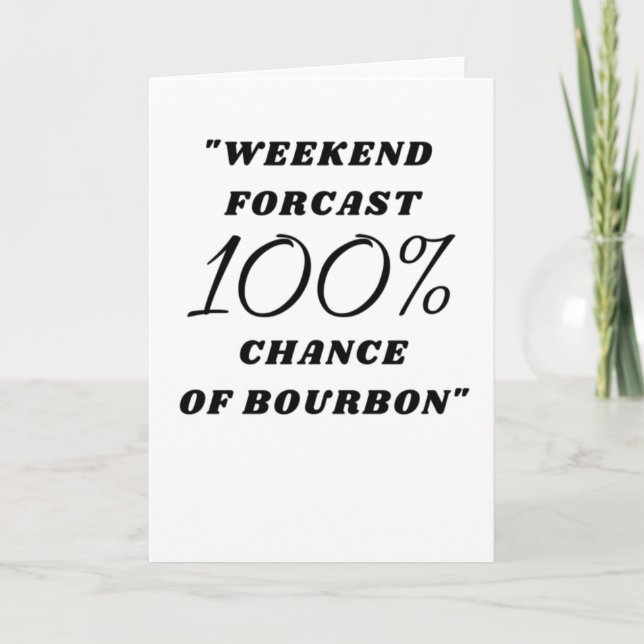 Bourbon Gift roligt Bourbon forcast Kort (Framsida)