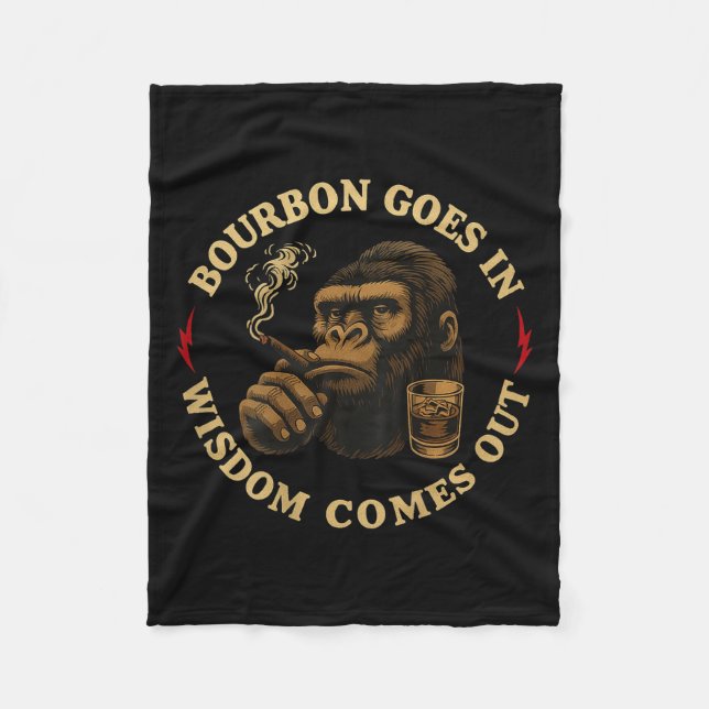 Bourbon Goes in Wisdom kommer ut Monkey Whiskey (o Fleecefilt (Framsidan)