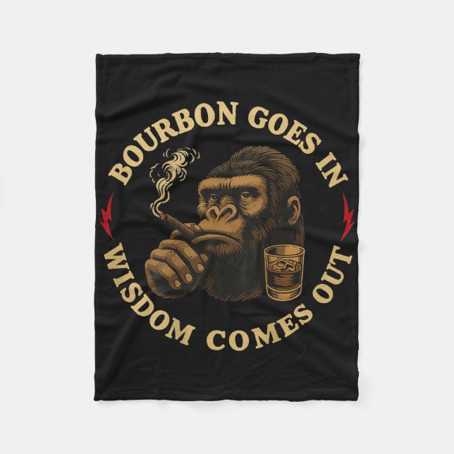Bourbon Goes in Wisdom kommer ut Monkey Whiskey (o Fleecefilt (Framsidan)