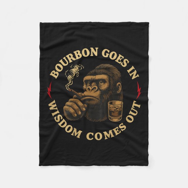 Bourbon Goes in Wisdom kommer ut Monkey Whiskey (o Fleecefilt (Framsidan)