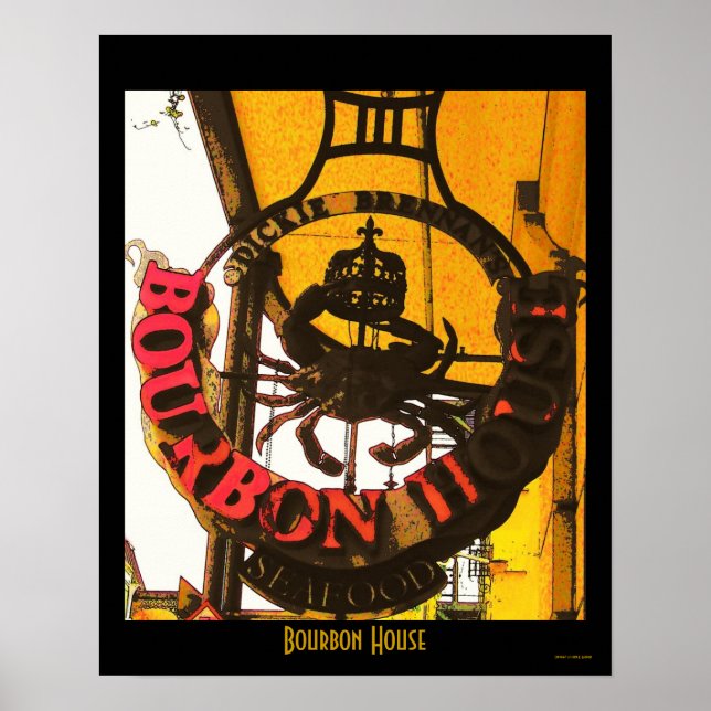 Bourbon House Seafood Poster (Framsidan)