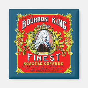 Bourbon Kung finaste rostad kaffe Magnet