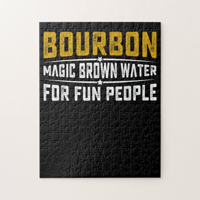 Bourbon Magic Brown Vatten Roligt People - Whiskey Pussel (Vertikal)
