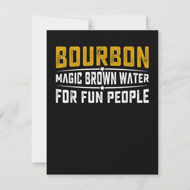 Bourbon Magic Brown Vatten Roligt People - Whiskey Tack Kort (Framsida)