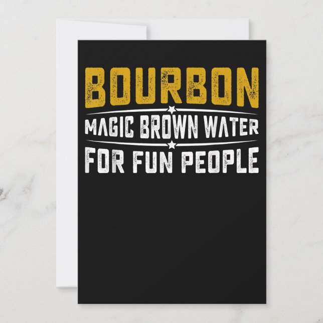 Bourbon Magic Brown Vatten Roligt People - Whiskey Tack Kort (Framsida)