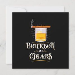 Bourbon och cigarrer inbjudningar