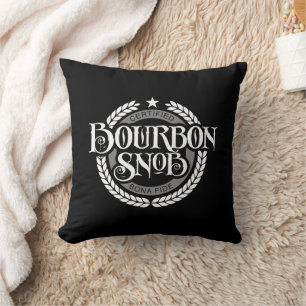 Bourbon Snob - rolig whiskydrickare Kudde