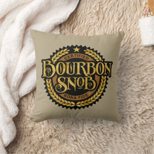 Bourbon Snob - rolig whiskydrickare Kudde