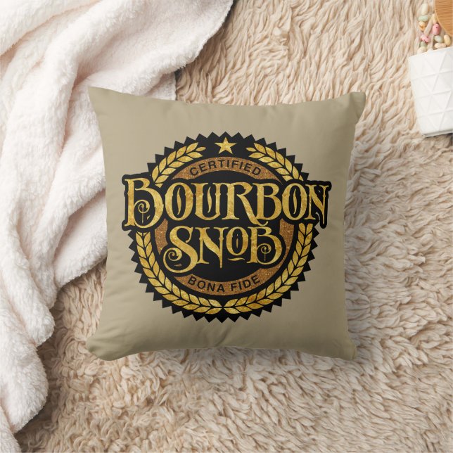 Bourbon Snob - rolig whiskydrickare Kudde (Filt)