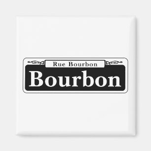 Bourbon St., den New Orleans gatan undertecknar Magnet