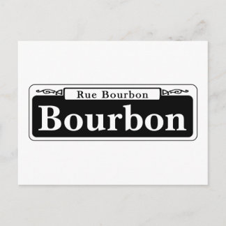 Bourbon St., New Orleans Street Sign Vykort