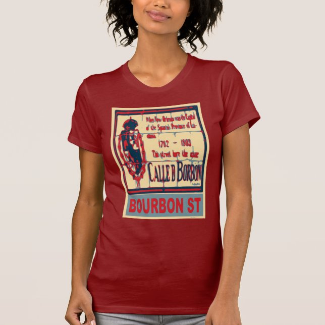 Bourbon St New Orleans Tee Shirt (Framsida)